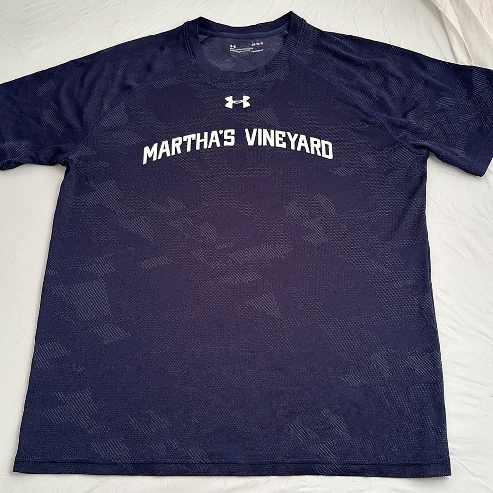 Under Armour Martha’s Vineyard navy blue camouflage performance mesh shirt